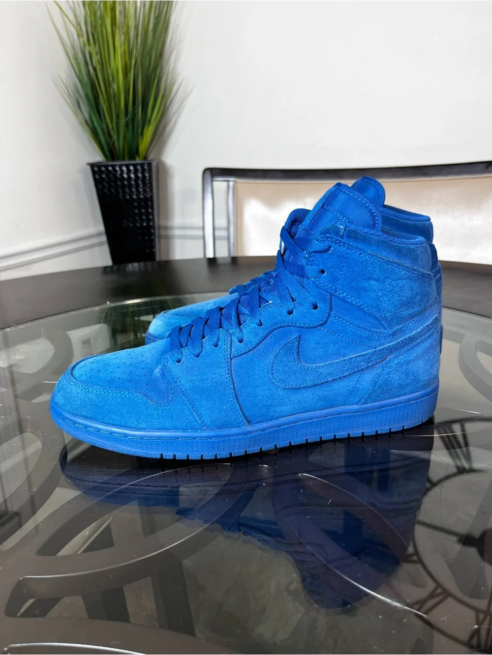 Nike Air Jordan 1 Retro High Blue Suede Size 12